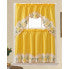 Wholesale wild flower lace Embroidered Window Curtain Set