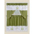 Wholesale big flower leaf Embroidered Window Curtain Set