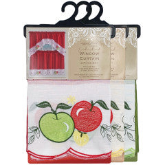 Wholesale Apple embroidered Window Curtain Set