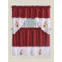 Wholesale three flower embroidered Window Curtain Set
