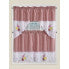 Wholesale three flower embroidered Window Curtain Set