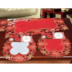 Wholesale Embroidered floral design Holiday Doily
