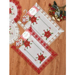 Wholesale 100% Polyester Embroidered Holiday Place Mat