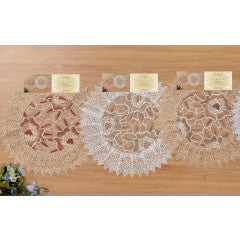 Wholesale fancy days 16" round Embroidered Doily