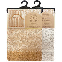 Wholesale bella rose Jacquard Window Curtain Set