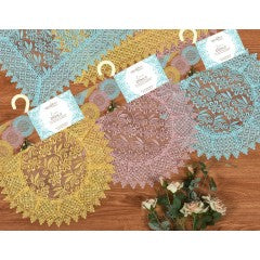 Wholesale 16" round Assorted bright colors Lace Doily