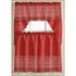 Wholesale 3 piece Lace red Window Curtain Set