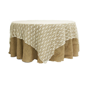 Wholesale 90"x90" square Lace Table Overlay Topper