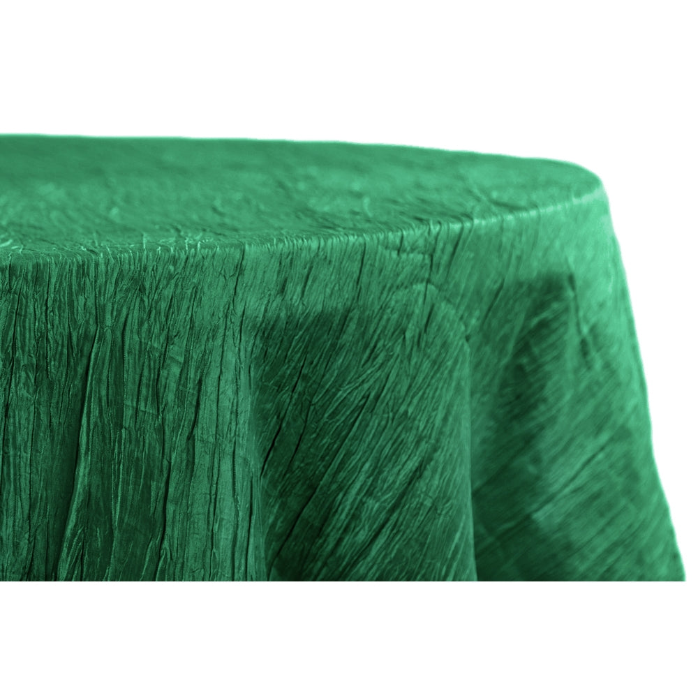 Green Taffeta 132" Round Tablecloth