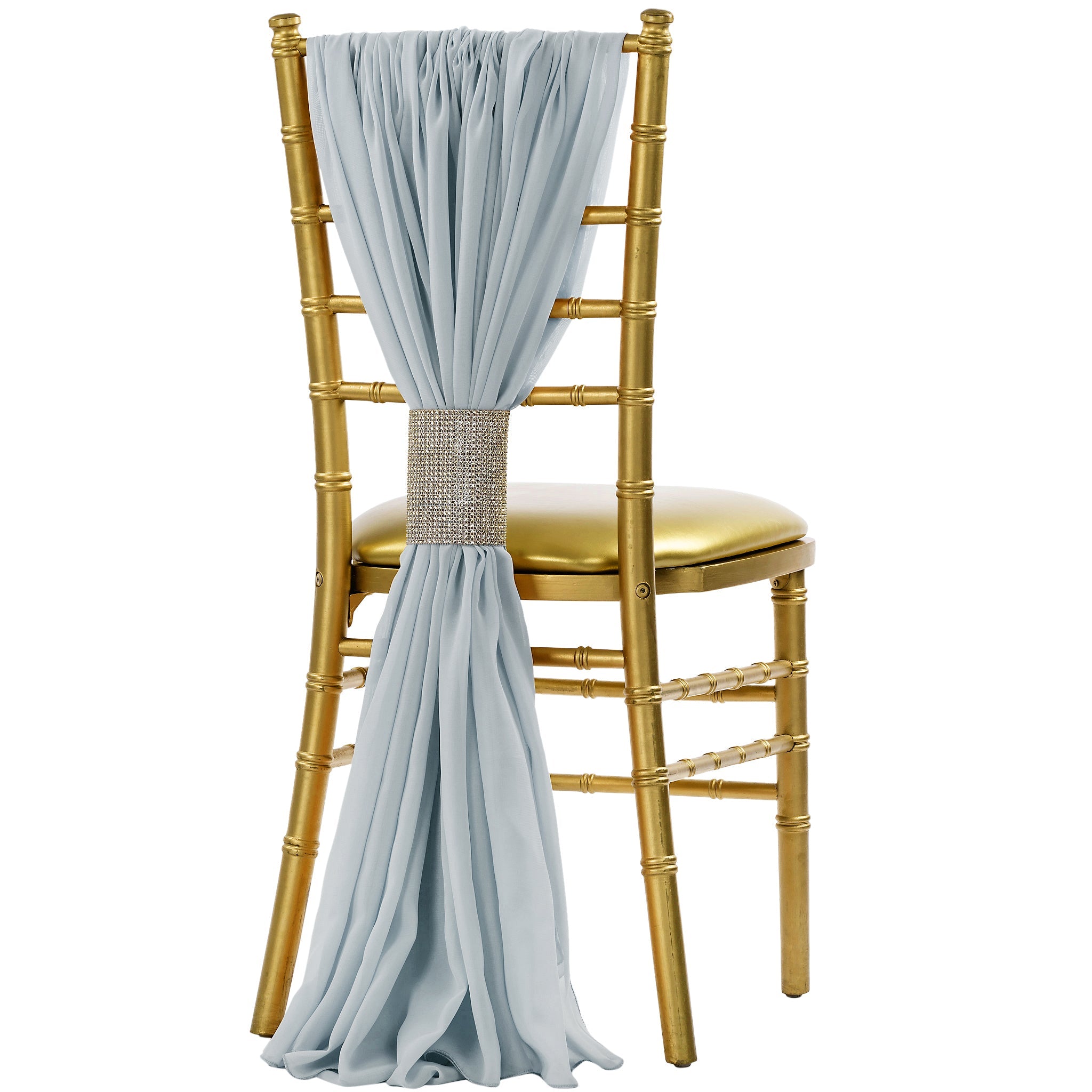 Wholesale 5pcs Pack of Chiffon Chair Sashes 19" x 72"