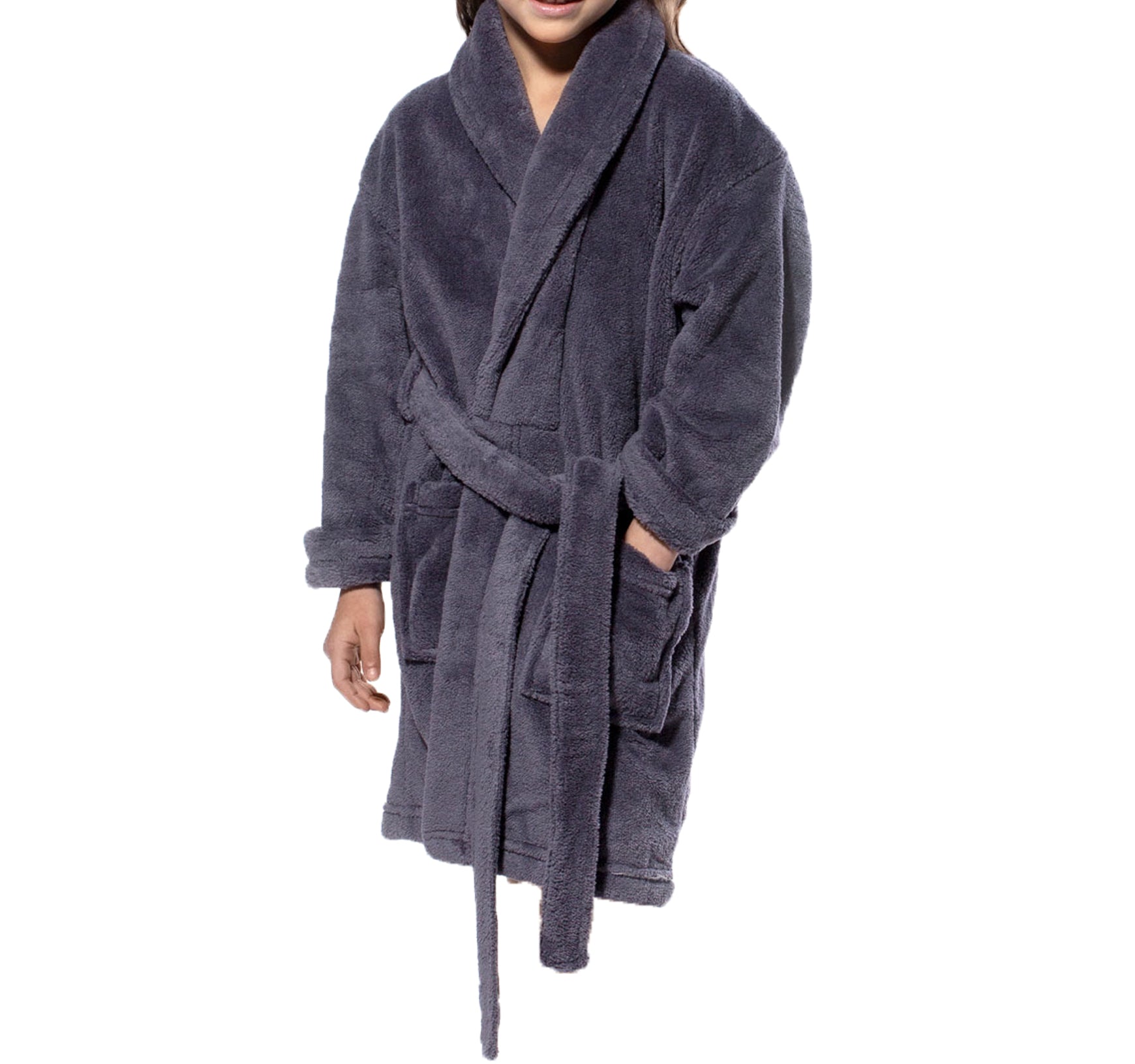 black fleece shawl Kid's Robe 