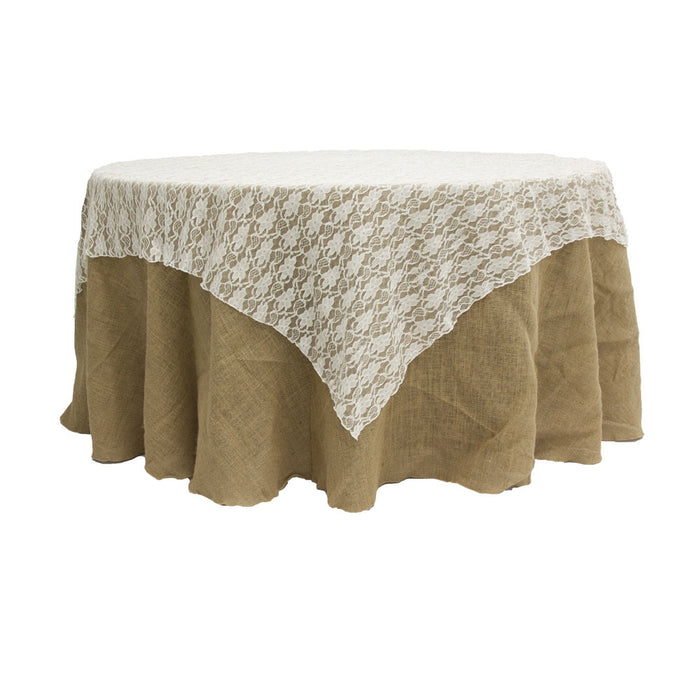 Wholesale 72" Square Lace Table Overlay Topper