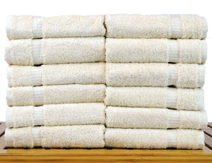Chakir Linen Dobby Border Turkish Cotton Washcloth Set (Set of 12) 