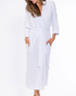 White Cotton Knit Kimono Robe