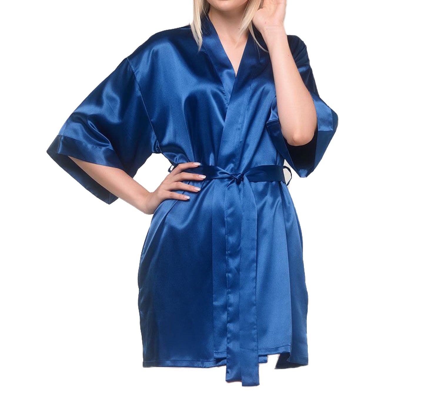 Satin Kimono Short Robe