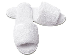 Wholesale Open Toe Microterry Spa Slippers