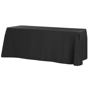 90"x132" wholesale black Oblong Polyester Tablecloth
