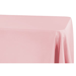 90"x132" Rectangular Baby Pink Oblong Polyester Tablecloth