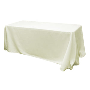 90"x132" wholesale white Oblong Polyester Tablecloth