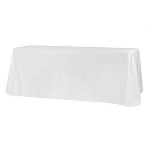 white wholesale Oblong Polyester Tablecloth