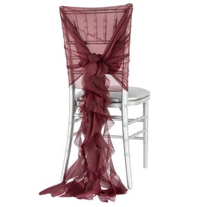 Wholesale 1 Set of Soft Curly Willow Ruffles Chair Sash & Cap