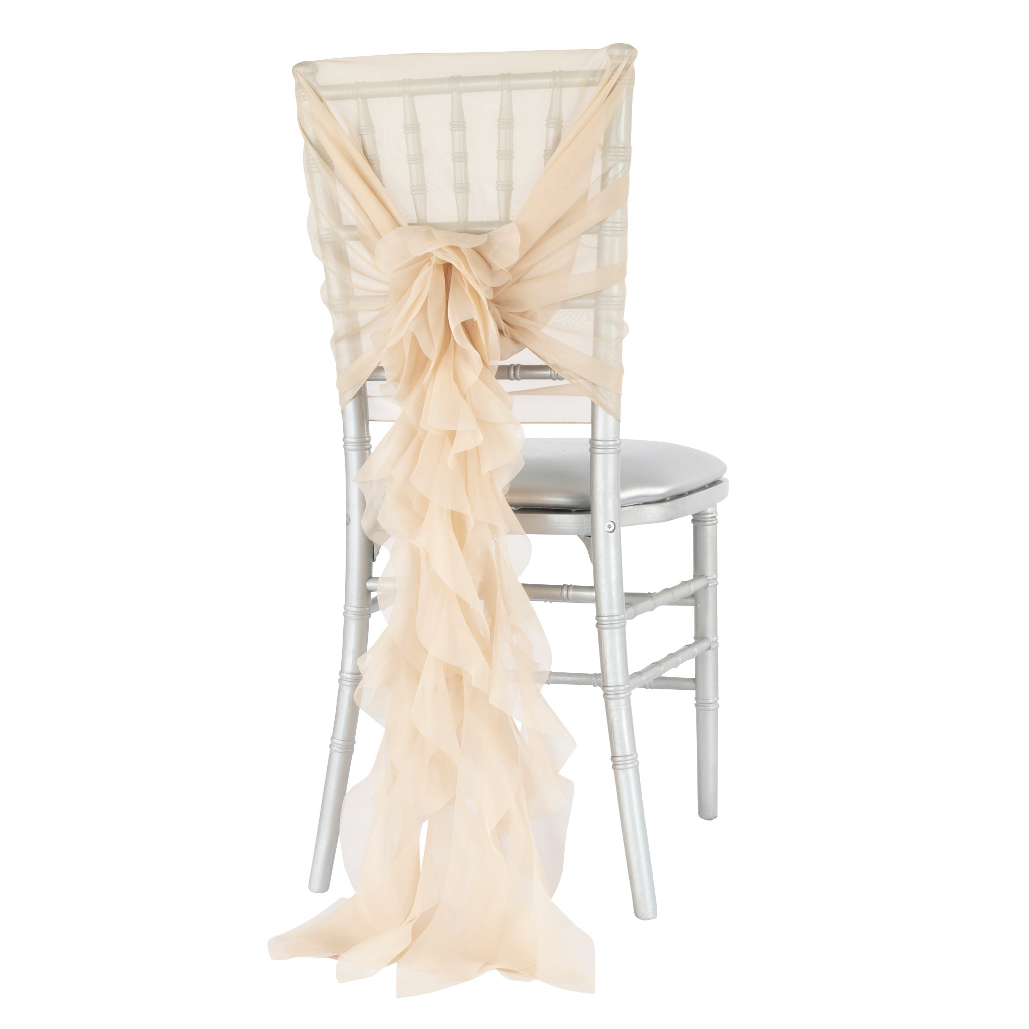 Wholesale 1 Set of Soft Curly Willow Ruffles Chair Sash & Cap
