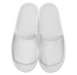 White Open Toe Adult Velour Slippers