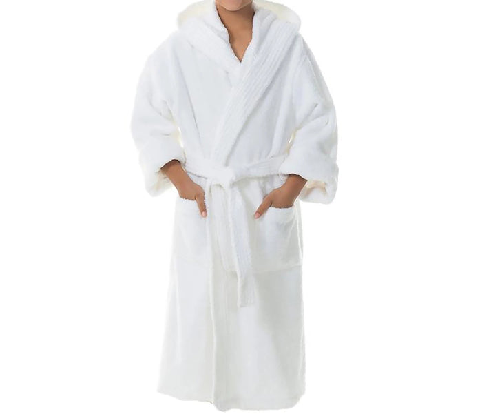 Hooded Cotton Terry Kids Luxury White Robe