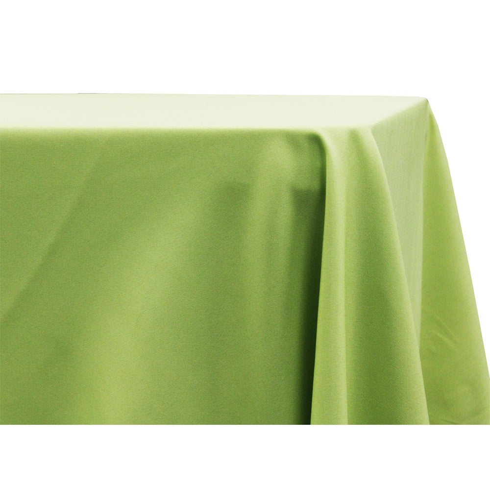 90"x132" Rectangular Green Oblong Polyester Tablecloth
