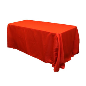 Rectangular Orange Oblong Polyester Tablecloth in Wholesale